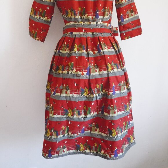 NWT Palava Red Cynthia Dress Size 8 - Picture 6 of 10